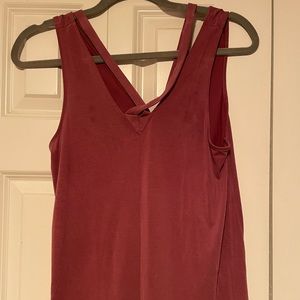 Pink tank with cross in front and back